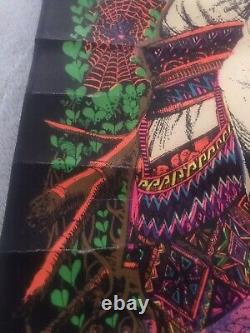 SAN MEZCALITO VINTAGE 1970's BLACKLIGHT HEADSHOP POSTER By RICK GRIFFIN 29 X22
