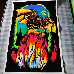 SATAN'S DEN Devil Horror Werewolf Beast Poster PP489 70s orig Velva Glow in Dark