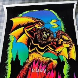 SATAN'S DEN Devil Horror Werewolf Beast Poster PP489 70s orig Velva Glow in Dark