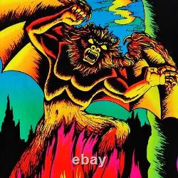 SATAN'S DEN Devil Horror Werewolf Beast Poster PP489 70s orig Velva Glow in Dark