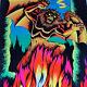 Satan's Den Devil Horror Werewolf Beast Poster Pp489 Orig 70s Velva Glow In Dark
