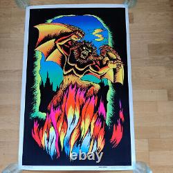 SATAN'S DEN Devil Horror Werewolf Beast Poster PP489 orig 70s Velva Glow in Dark