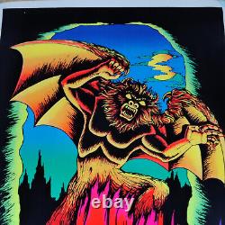 SATAN'S DEN Devil Horror Werewolf Beast Poster PP489 orig 70s Velva Glow in Dark