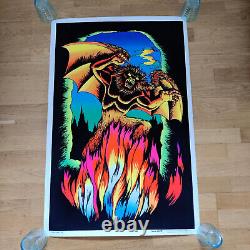 SATAN'S DEN Devil Horror Werewolf Beast Poster PP489 orig 70s Velva Glow in Dark