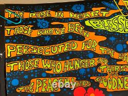SERMON ON THE MOUNT 1971 VINTAGE THIRD EYE BLACKLIGHT POSTER By Roberta #7008