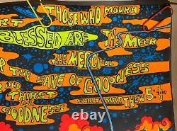 SERMON ON THE MOUNT 1971 VINTAGE THIRD EYE BLACKLIGHT POSTER By Roberta #7008