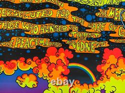 SERMON ON THE MOUNT 1971 VINTAGE THIRD EYE BLACKLIGHT POSTER By Roberta #7008