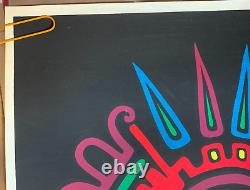 SHOUTING PHEASANT VINTAGE 1968 HEADSHOP BLACKLIGHT DREAM MERCH POSTER By DEMAINE