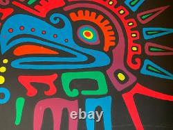 SHOUTING PHEASANT VINTAGE 1968 HEADSHOP BLACKLIGHT DREAM MERCH POSTER By DEMAINE