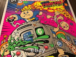 SIGNED GARBAGE PAIL KIDS NYCC 2023 EXCLUSIVE BLACKLIGHT POSTER Joe Sikmo # 6/600