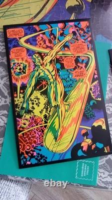 SILVER SURFER MARVEL THIRD EYE Black Light I'M FREE POSTER PUZZLE GREETING CARDS