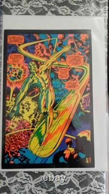 SILVER SURFER MARVEL THIRD EYE Black Light I'M FREE POSTER PUZZLE GREETING CARDS