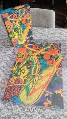 SILVER SURFER MARVEL THIRD EYE Black Light I'M FREE POSTER PUZZLE GREETING CARDS