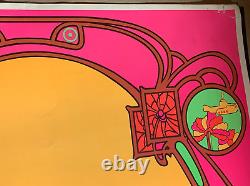 SMILE LAUREL & HARDY W-47 VINTAGE 1969 BLACKLIGHT POSTER By WESPAC VISUAL -NICE