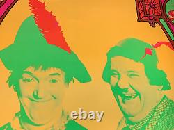SMILE LAUREL & HARDY W-47 VINTAGE 1969 BLACKLIGHT POSTER By WESPAC VISUAL -NICE