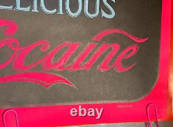 SNORT DELICIOUS COCAINE VINTAGE 1972 BLACKLIGHT HEADSHOP POSTER By Joe Petagno