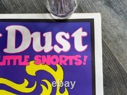 SNOW DUST & The Seven Little Snorts Vintage Poster Blacklight 1973 Cocaine Humor