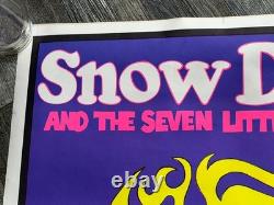 SNOW DUST & The Seven Little Snorts Vintage Poster Blacklight 1973 Cocaine Humor