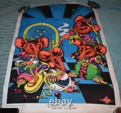 SORCERER WITH HELP FROM HIS FRIENDS 1972 VINTAGE BLACKLIGHT POSTER 23x35 PETAGNO