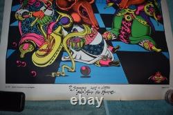 SORCERER WITH HELP FROM HIS FRIENDS 1972 VINTAGE BLACKLIGHT POSTER 23x35 PETAGNO