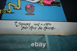 SORCERER WITH HELP FROM HIS FRIENDS 1972 VINTAGE BLACKLIGHT POSTER 23x35 PETAGNO