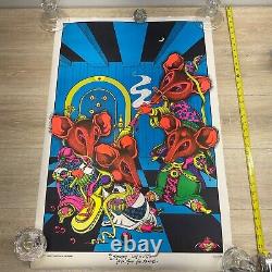 SORCERER WITH HELP FROM HIS FRIENDS 1972 VINTAGE BLACKLIGHT POSTER By PETAGNO