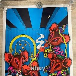 SORCERER WITH HELP FROM HIS FRIENDS 1972 VINTAGE BLACKLIGHT POSTER By PETAGNO