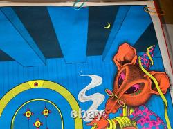 SORCERER WITH HELP FROM HIS FRIENDS 1972 VINTAGE BLACKLIGHT POSTER By PETAGNO
