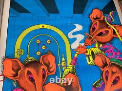 SORCERER WITH HELP FROM HIS FRIENDS 1972 VINTAGE BLACKLIGHT POSTER By PETAGNO