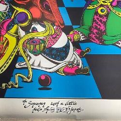 SORCERER WITH HELP FROM HIS FRIENDS 1972 VINTAGE BLACKLIGHT POSTER By PETAGNO
