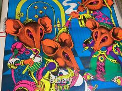 SORCERER WITH HELP FROM HIS FRIENDS 1972 VINTAGE BLACKLIGHT POSTER By PETAGNO