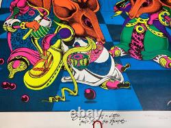 SORCERER WITH HELP FROM HIS FRIENDS 1972 VINTAGE BLACKLIGHT POSTER By PETAGNO