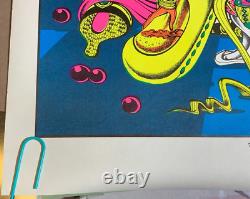SORCERER WITH HELP FROM HIS FRIENDS 1972 VINTAGE BLACKLIGHT POSTER By PETAGNO