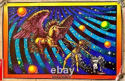 SPACE RIDER Classic Vintage 1972 Blacklight Poster Rare Original Unicorn NICE