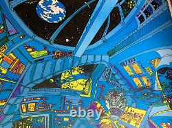 SPACE TRIP VINTAGE 1972 HEADSHOP BLACKLIGHT POSTER By JON ZARR HABER -NICE
