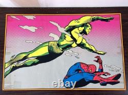 SPIDERMAN AND NAMOR MARVEL THIRD EYE Black light poster TE4023 GENE COLAN