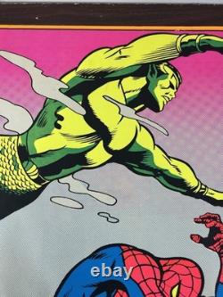 SPIDERMAN AND NAMOR MARVEL THIRD EYE Black light poster TE4023 GENE COLAN
