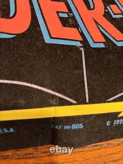 SPIDERMAN MARVEL Black light Flocked Felt poster 1975 Western Graphics 32x 21