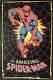 Spiderman Marvel Black Light Poster 1975 Flocked John Romita