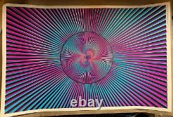 SPIRAL ZONK VINTAGE 1970's HEADSHOP BLACKLIGHT POSTER By AA SALES -NICE