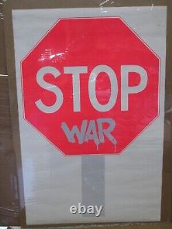 STOP WAR vintage poster 1970's peace black light sign COCORICO anti 18420