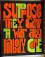 Suppose They Gave A War Vintage 1969 Blacklight Hippie Poster By Joyce Culkin