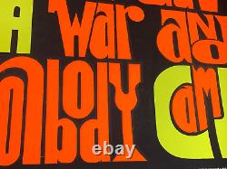 SUPPOSE THEY GAVE A WAR VINTAGE 1969 BLACKLIGHT HIPPIE POSTER By Joyce Culkin