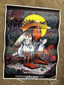 San Mezcalito Vintage 1970s Blacklight Headshop Poster by Rick Griffin