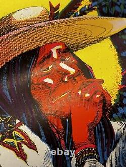 San Mezcalito Vintage 1970s Blacklight Headshop Poster by Rick Griffin