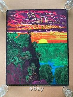 Satan Overlooking Paradise Original 1971 Psychedelic Blacklight Poster