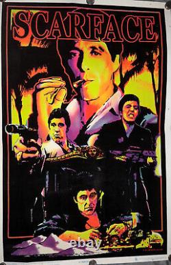 Scarface Blacklight Poster VERY RARE 35 x 23 Charron 2008 #1868 Used