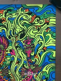 Sea Horses Original Vintage Blacklight Poster Third Eye Inc 1970 Macbeth 1970s