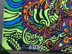 Sea Horses Original Vintage Blacklight Poster Third Eye Inc 1970 Macbeth 1970s