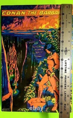 Sealed CONAN THE BARBARIAN Third EYE BLACKLIGHT PUZZLE Poster MARVELMANIA 1971
